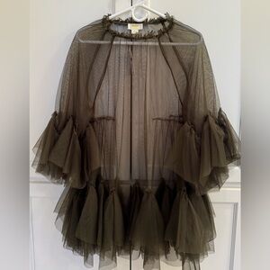 MAEVE Tulle Tunic Top